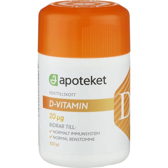 Apoteket D-vitamin 20µg, 100 st