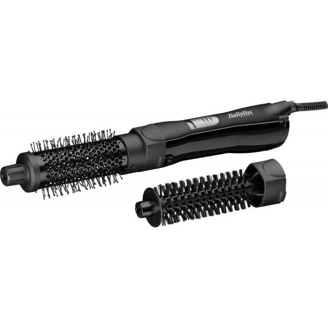 BaByliss Shape & Smooth Varmluftsborste – Kraftfull Varmluftsborste, Borsthuvuden 30 mm & 20 mm, Svalluftsfunktion, Snabb Föning & Styling, Svart, AS82E