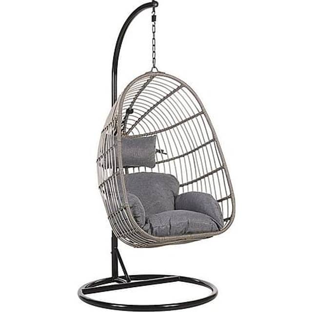 Beliani Hanging Chair CASOLI PE Rattan Natural