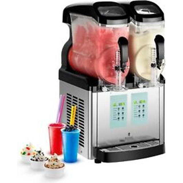 Slushmaskin - 2 x 6 liter - LED - Glassfunktion - Royal Catering RCSL 2/6ICE