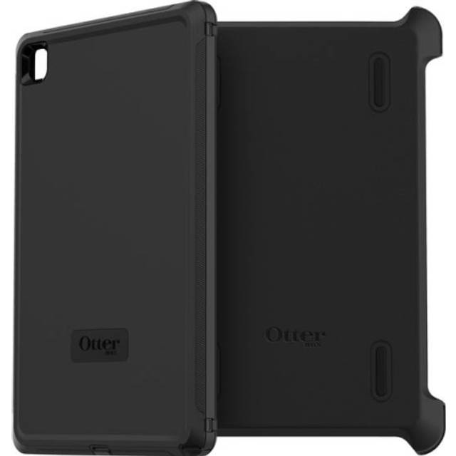OtterBox Defender skal för Samsung Galaxy Tab A7, stöttåligt, extra robust skyddande skal med inbyggt skärmskydd, 2x testad till militärstandard, Svart