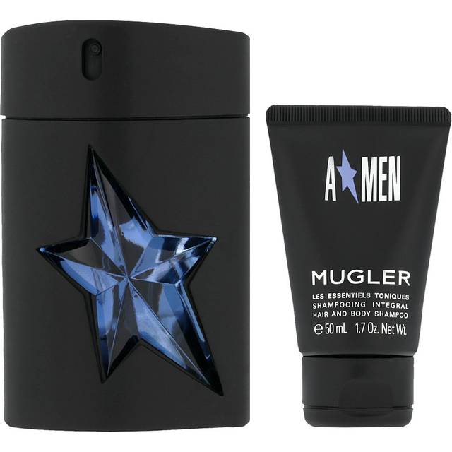 Thierry Mugler A*Men 100ml Refillable Eau De Toilette + 50ml Hair & Body Shampoo Gift Set