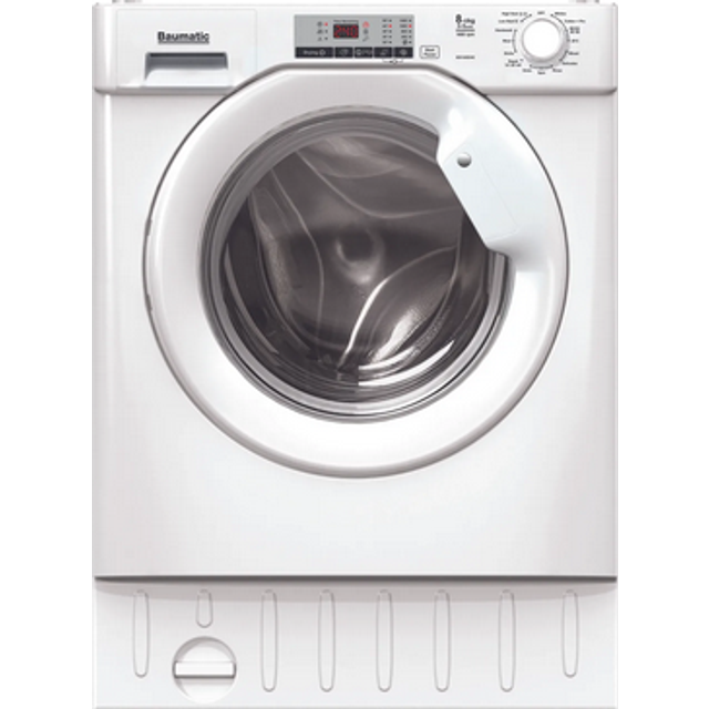 Baumatic BDI1485D4E/1 Integrated 8Kg / 5Kg Washer Dryer with 1400 rpm - White - E Rated [Wash&Dry], D Rated [Wash Only]