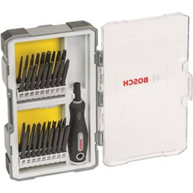 Bosch 37tlg. Schrauberbit Set Extra Hart (Schraubendreherset mit Handgriff, Zubehör Schraubenzieher und Bohrmaschine)