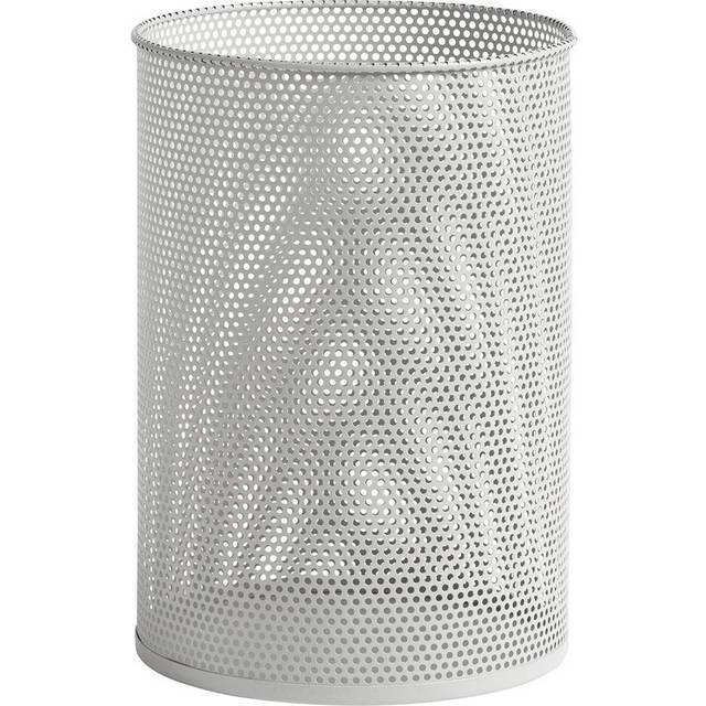 HAY - Perforated Bin - Skraldespand - Large - Light Grey - Ø31 x H44 cm