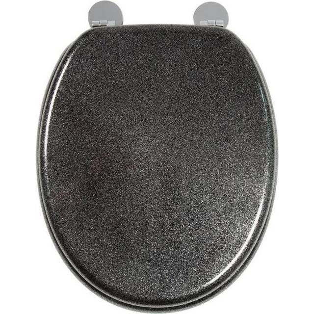 Croydex Black Flexi-Fix Toilet Seat - One Colour