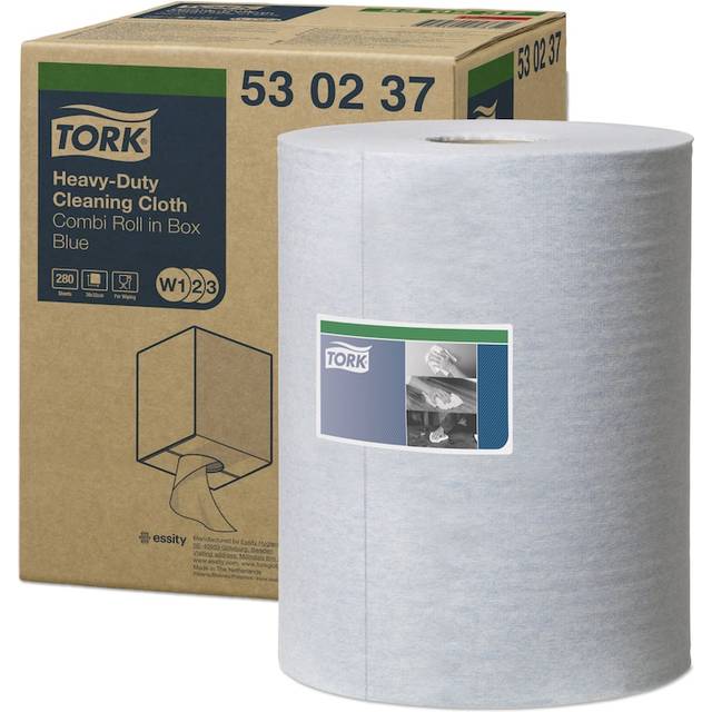 Tork Heavy Duty Cleaning Cloth Blue W1/2/3 520304, Pack of 1