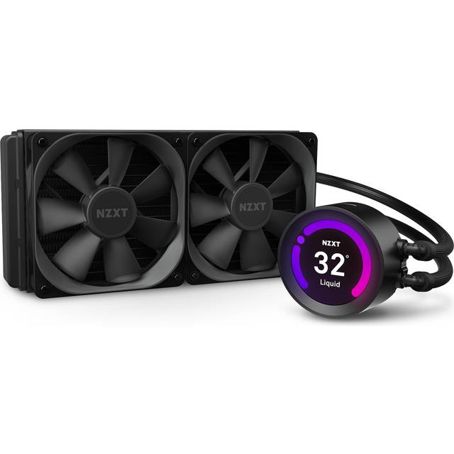 NZXT Kraken Z53 240 mm - RL-KRX53-01 - AIO RGB CPU-vätskekylare - Roterande oändlighetsspegeldesign - Förbättrad pump - Drivs av CAM V4 - RGB-kontakt - Aer P 120 mm kylfläktar (2 ingår)