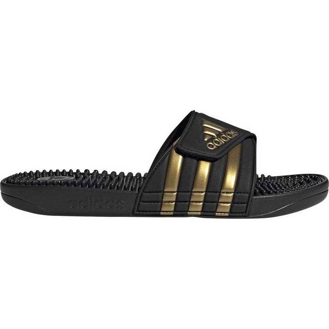 adidas Unisex - Vuxen Adissage Slides, Core Black/Gold Metallic/Core Black, 48.5 EU