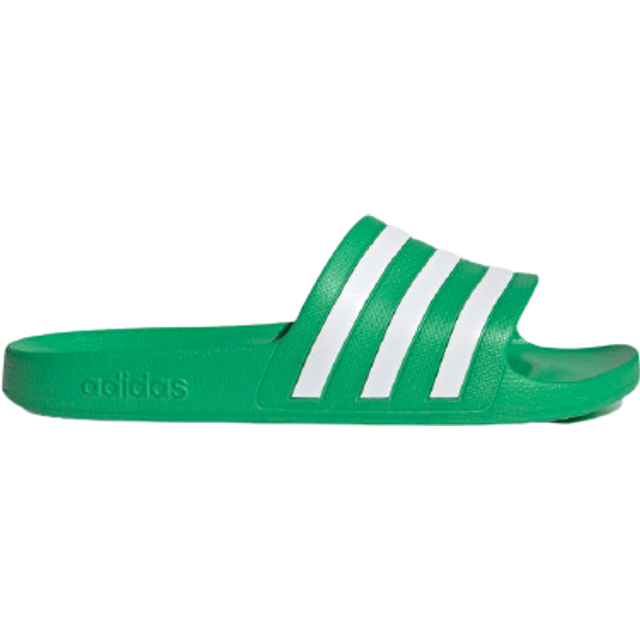 Adilette Aqua Slides - Vivid Green / Cloud White / Vivid Green - 8