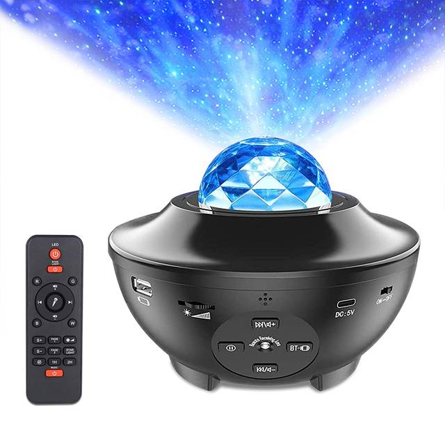Galaxylampa / Rymdlampa med Bluetooth Högtalare