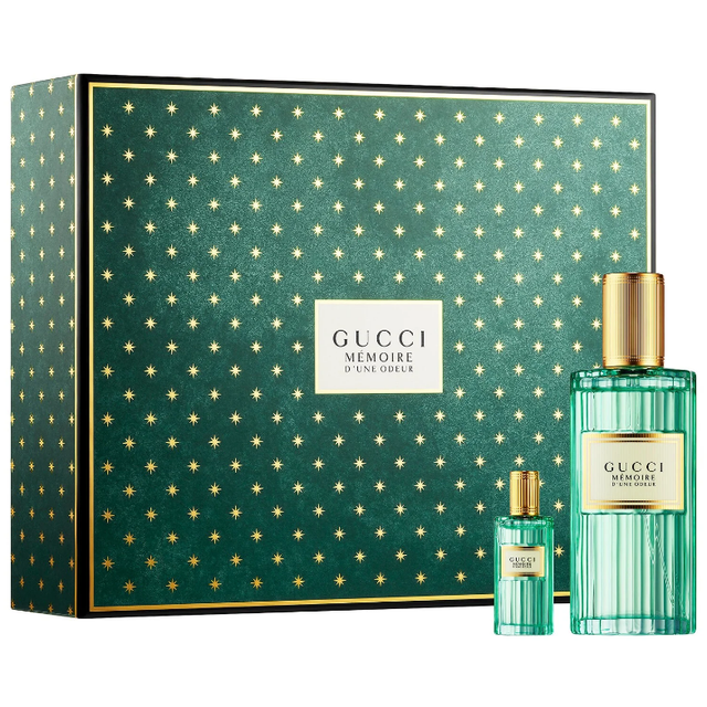 Gucci memoire d'une odeur 60ml eau de parfum spray & edp 5ml unisex - gift set