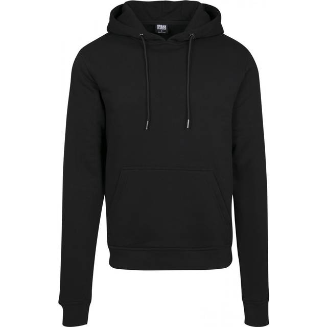 Urban Classics Luvtröja för män, långärmad, unisex streetwear, huvtröja med dragsko, framficka, storlekar S–5XL, svart, M