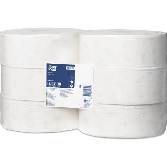 Tork Advanced 100% Recycled Toilet Roll T1 2 Ply 120257 6 Rolls of 1800 Sheets
