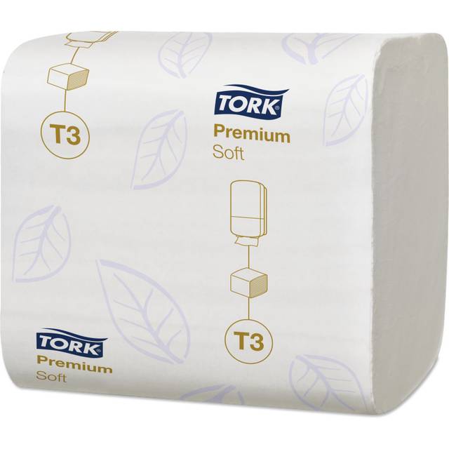 Tork 114273 Premium Folded Toilet Paper 2-Ply, Pack of 30 - White