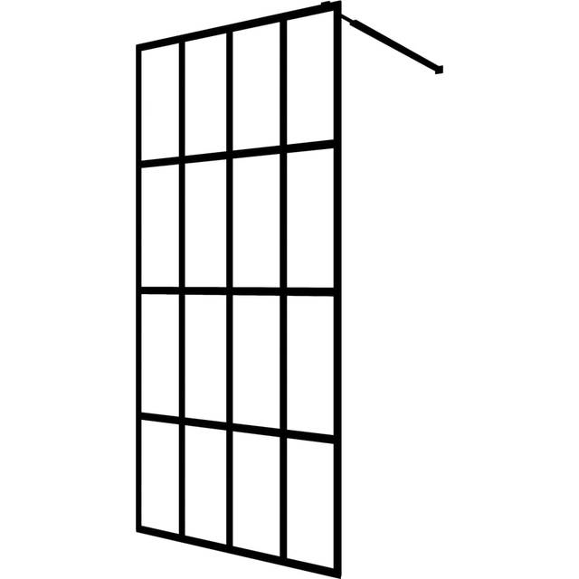 vidaXL Walk-in Shower Screen Clear Tempered Glass 100x195 cm - Transparent