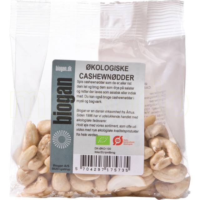 Biogan Ekologiska Cashewnötter - 100 g