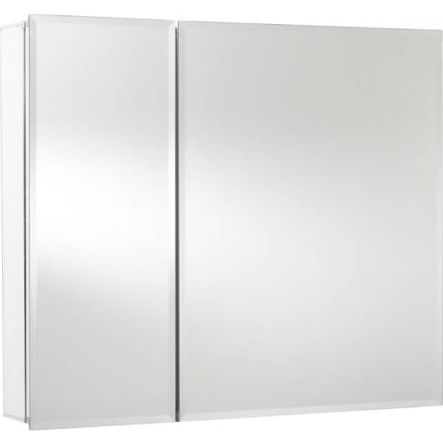 Croydex - Oval Aluminium Bathroom Cabinet, Hang 'n' Lock™ , 50 x 37cm - Orwell