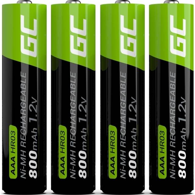 Green Cell Rechargeable batteri - 4 x AAA - NiMH