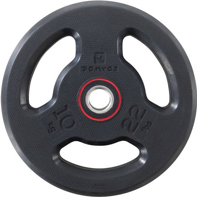 Rubber Weight Disc With Handles 28 mm 10 kg - Black