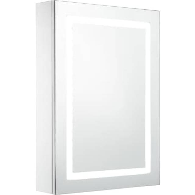 Badrumsskåp med spegel LED 50x13x70 cm