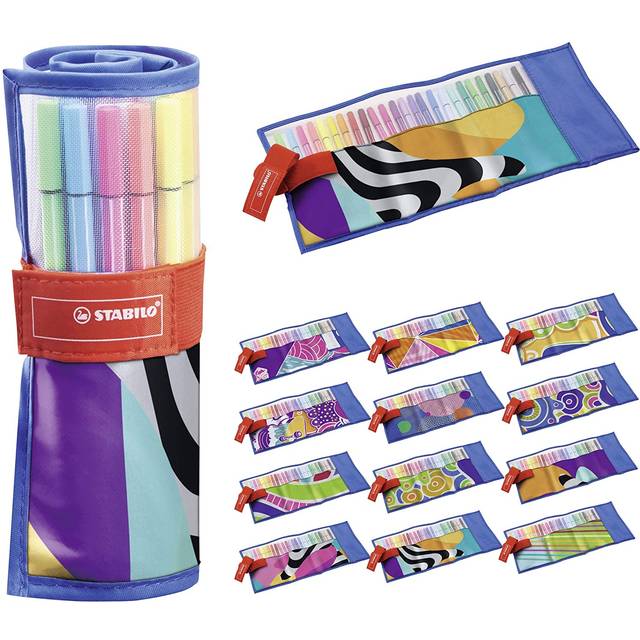 Premium Fibre-Tip Pen - STABILO Pen 68 - ARTY - Rollerset of 25 - Assorted Colours