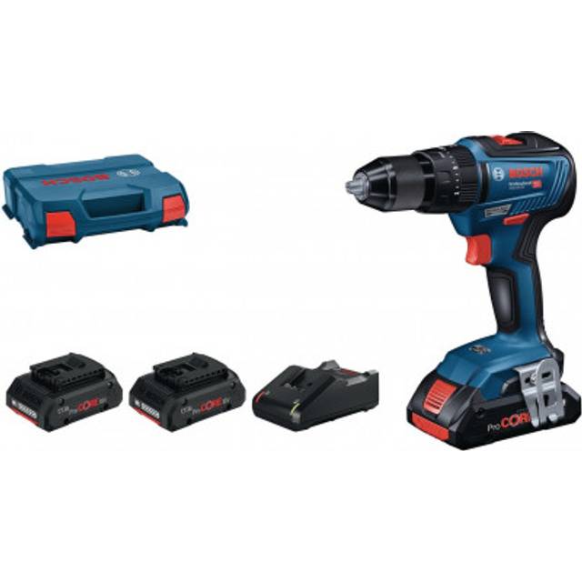 Hammer Drill BOSCH GSB 18V-55 (3 x 4,0 Ah ProCORE + GAL 18V-40 + L-Case)