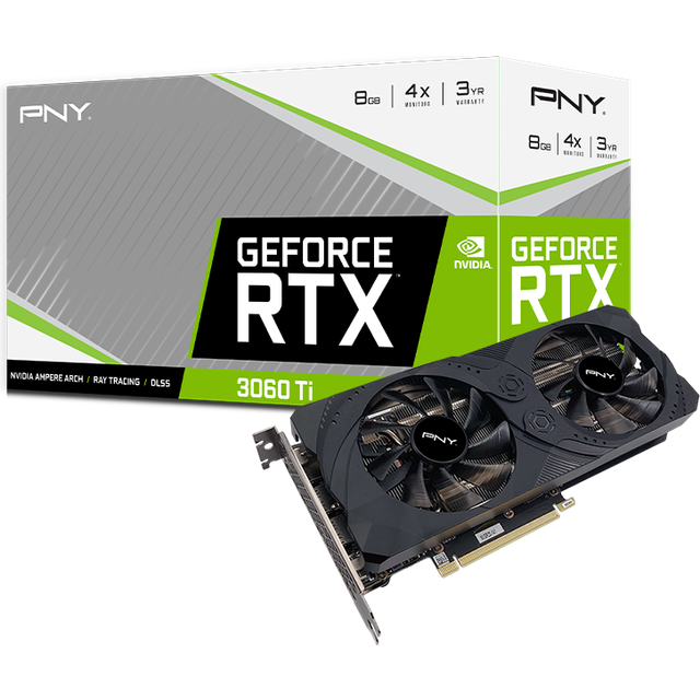 PNY GeForce RTX™ 3060 Ti 8GB UPRISING Dual Fan Graphics Card