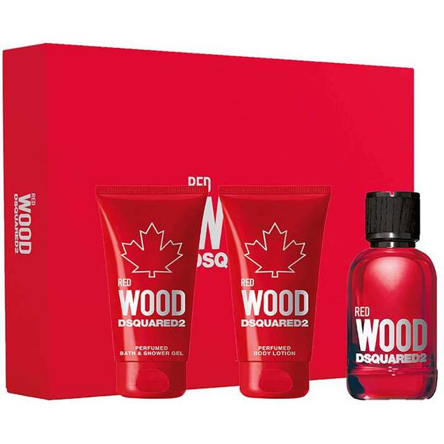 Dsquared2 Red Wood 3 Piece Gift Set: Eau De Toilette 50ml