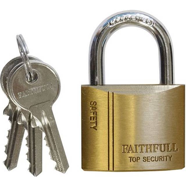 Faithfull Brass Padlock 50mm Standard