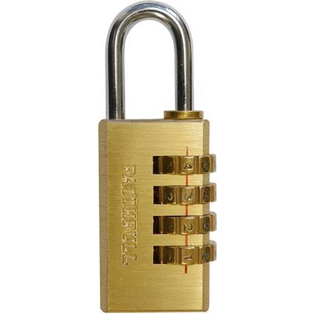 Faithfull Brass Combination Padlock 28mm Standard