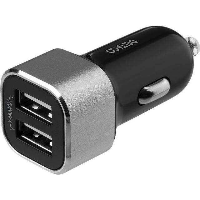 DELTACO USB-CAR126 - Strömadapter för bil - 17 Wat