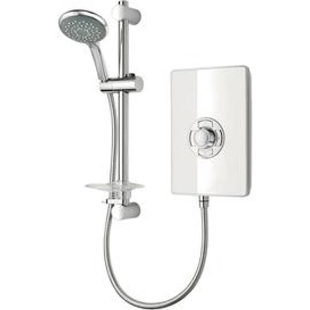Aspirante Electric Shower 8.5kW Modern White Gloss 5 Spray - Triton