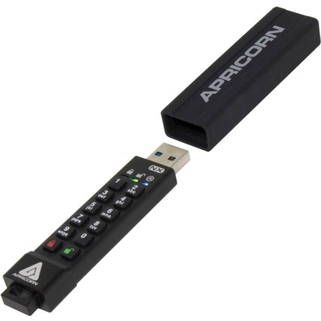 Apricorn Aegis Secure Key 3NX Flash Drive 16GB Black ASK3-NX-16GB