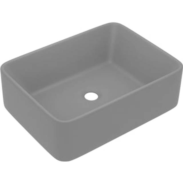 vidaXL Luxury Wash Basin Matt Light Grey 41x30x12 cm Ceramic