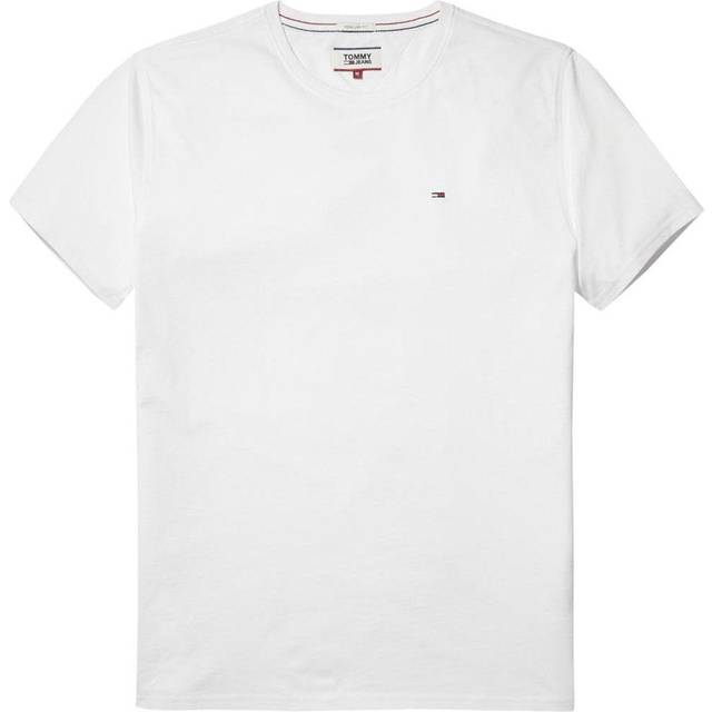 Tommy Jeans herr Tjm Xslim Jersey Tee Dm0dm04411 T-shirt, Vit (klassisk vit 100), XS