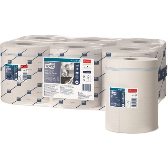 Tork Reflex M4 Centrefeed Wiping Paper 1-Ply 114m (6 Pack)