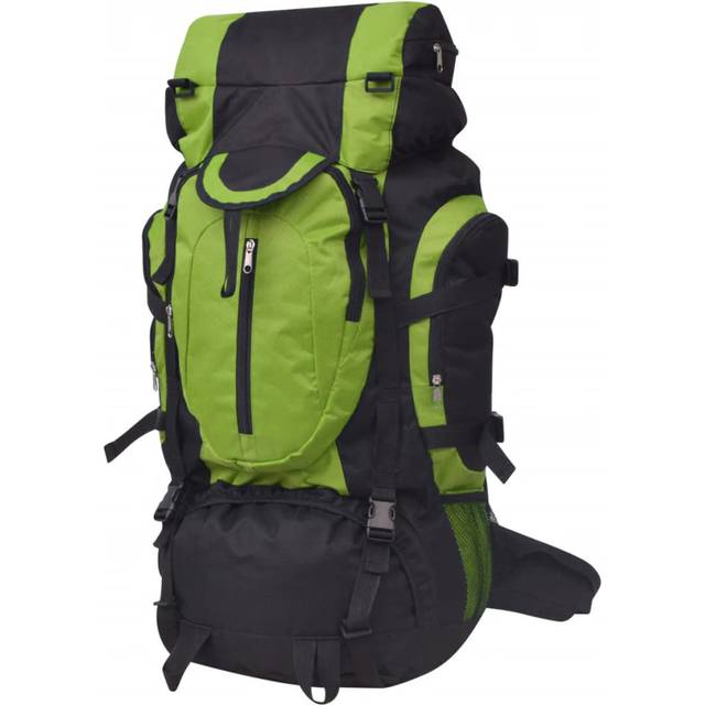vidaXL Vandringsryggsäck XXL 75 L svart och grön