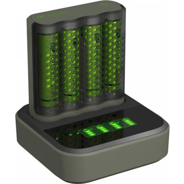 Laddstation GP ReCyko med 1 st batteriladdare och 4 st batterier