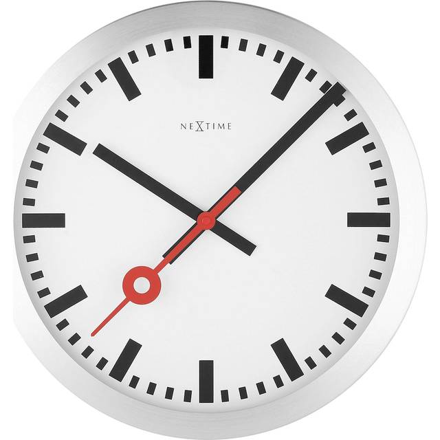Station Stripe Wall Clock Ø35cm, White