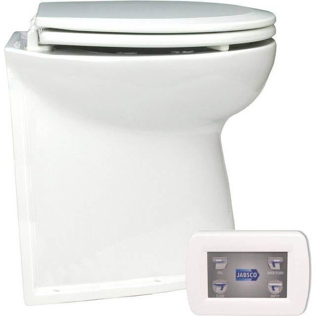 Jabsco Deluxe Flush 17″ Rak (välj modell: DF toalett vert/solnd 24V soft)