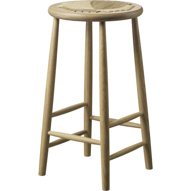FDB Møbler J165C Counter Round barpall Oak black painted-nature - Svart