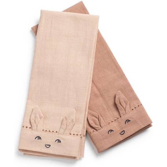 Tygservetter baby 2-pack, Rosa, 12x23