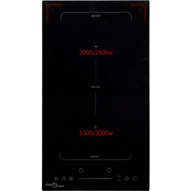 vidaXL Flexizone induktionshäll med 2 plattor touchkontroll 3500W