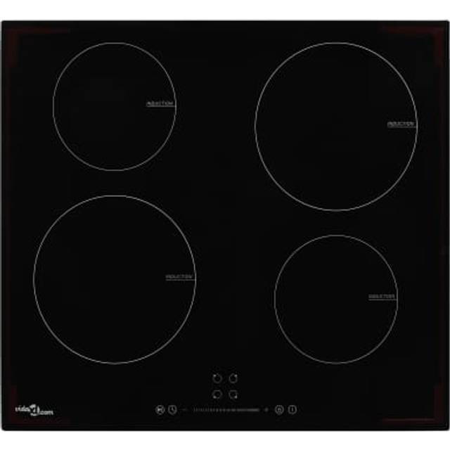 vidaXL Induction Hob with 4 Burners Touch Control Glass 7000 W