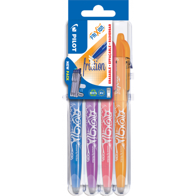 Pilot Set2Go Frixion Ball 0.7mm Fashion Assorted PK4