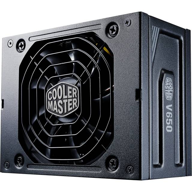Cooler Master V650 SFX Gold, EU-Kontakt - 650W 80 PLUS Gold, Helt Modulärt Nätaggregat, SFF/Mini-ITX PSU, Tyst 92 mm FDB-Fläkt, Semi-Fläktlöst Läge, SFX-till-ATX-Fäste, 10 Års Garanti - 650W