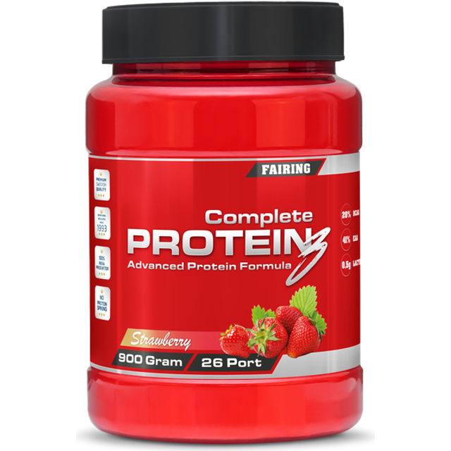 Fairing Complete Protein 3, Jordgubb, 900 g