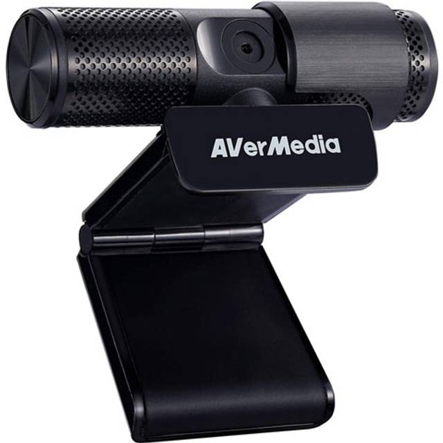 AVerMedia PW313 Live Streamer CAM – full HD 1080p/30fps webbkamera för videosamtal, fungerar med Skype, Zoom, FaceTime, Hangouts, PC/Mac/Laptop/ – svart