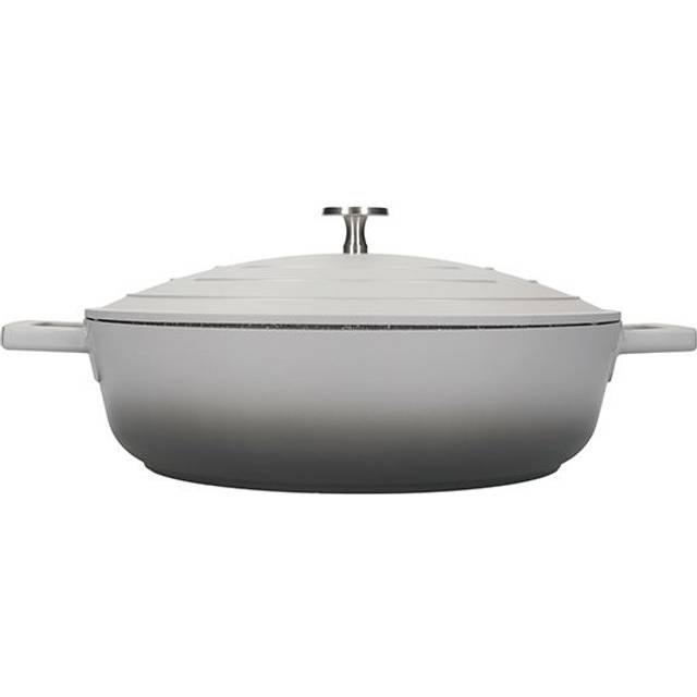Masterclass Shallow 4 Litre Casserole Dish With Lid - Ombre Grey, Grey